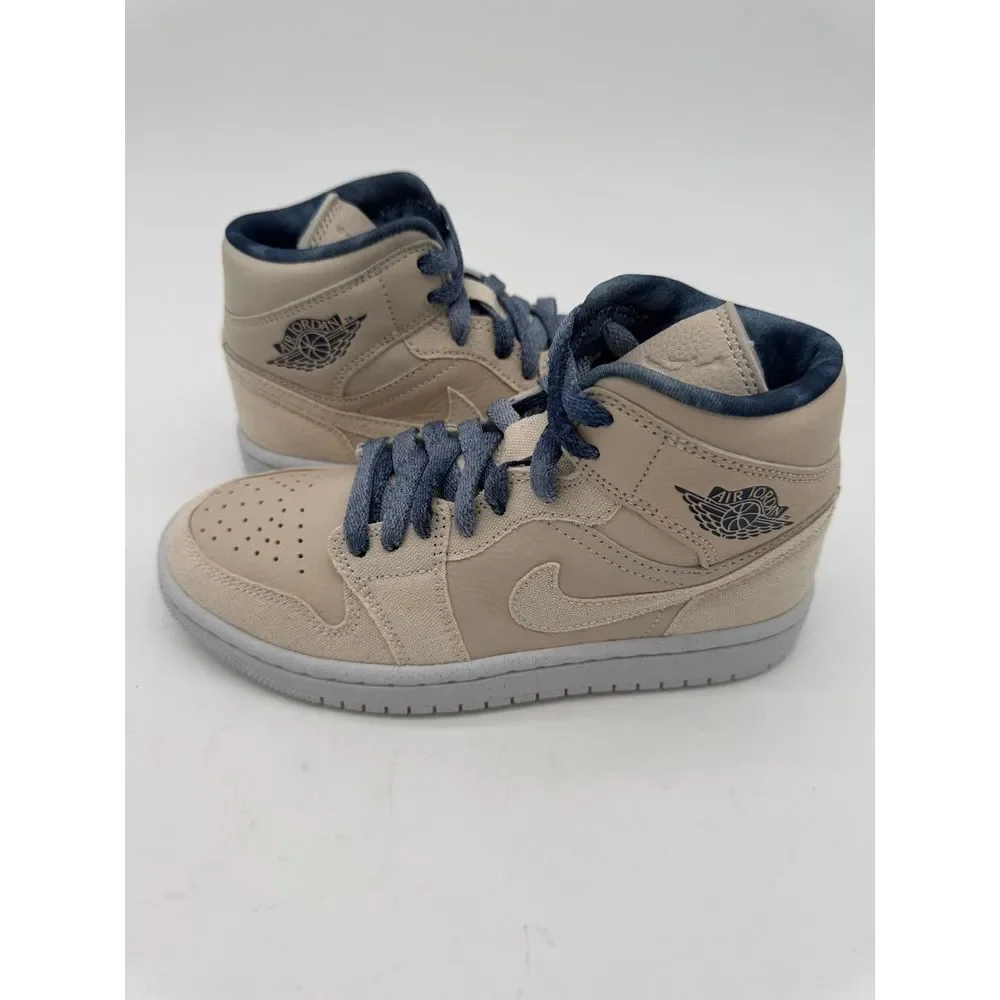 Nike Air Jordan1 Mid SE Sandrift Sail Navy Women's‎ 5 New In Box